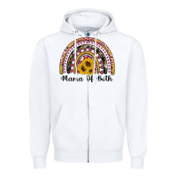 White mama of both rainbow Zipper Hoodie - Artiststas
