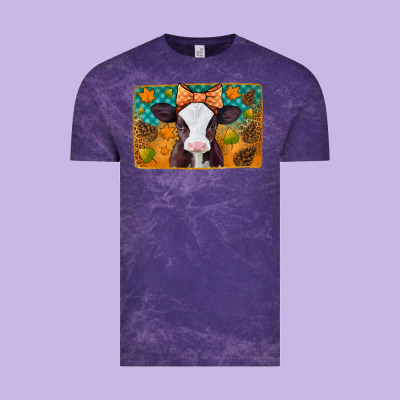 Autumn Baby Cow Vintage Tee Designed By Jasminsmagicworld
