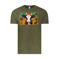 Vintage Olive autumn baby cow Vintage Tee - Jasminsmagicworld