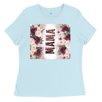 Baby Blue mother’s day mama flowers tumbler tbs Ladies Tee - TumblerDesignByShophia