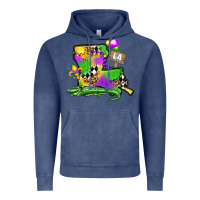 Vintage Denim louisiana map alligator mardi gras olivia Vintage Hoodie - OliviaCreatesArt