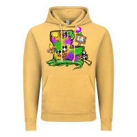 Vintage Mustard louisiana map alligator mardi gras olivia Vintage Hoodie - OliviaCreatesArt