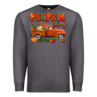 Charcoal Heather pumpkin farm truck Premium Sweatshirt - AdoDesignShop