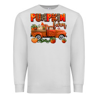 Dove Grey pumpkin farm truck Premium Sweatshirt - AdoDesignShop