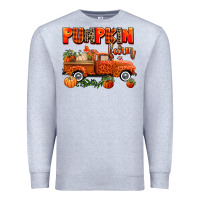 Heather Grey pumpkin farm truck Premium Sweatshirt - AdoDesignShop