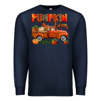 Navy pumpkin farm truck Premium Sweatshirt - AdoDesignShop