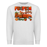 Oatmeal Heather pumpkin farm truck Premium Sweatshirt - AdoDesignShop