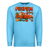 Ocean Blue pumpkin farm truck Premium Sweatshirt - AdoDesignShop