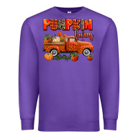 Purple pumpkin farm truck Premium Sweatshirt - AdoDesignShop