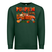 Sports Green pumpkin farm truck Premium Sweatshirt - AdoDesignShop