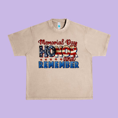 Memorial Day Honor And Remember 4th Of July Urban Heavy Tee Designed By Cowgirlartshop