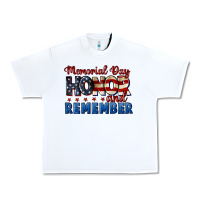 White Memorial day honor and remember 4th of july Urban Heavy Tee - CowGirlArtShop