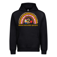 Black back to school rainbow hello second grade Urban Hoodie - AdoDesignShop