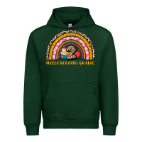 Forest Green back to school rainbow hello second grade Urban Hoodie - AdoDesignShop