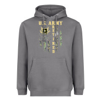 Storm US ARMY Retired  Distressed American Flag Patriotic Heavyweight Hoodie - longCreatives