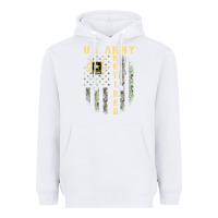 White US ARMY Retired  Distressed American Flag Patriotic Heavyweight Hoodie - longCreatives