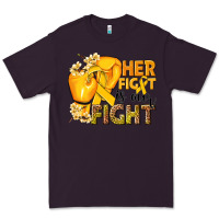 Plum Her fight is our fight Childhood Cancer yellow Premium Tee - NancyCooperArtShop