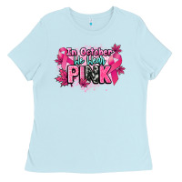 Baby Blue In October we wear pink Cancer Awareness Ladies Tee - HowdyJamesFarm