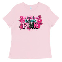Bubblegum Pink In October we wear pink Cancer Awareness Ladies Tee - HowdyJamesFarm