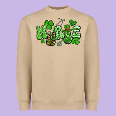 Nurse St Patrick's Day Heavyweight Sweatshirt Designed By Artiststas