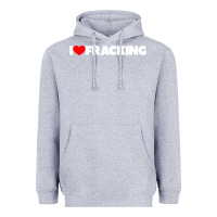 Heather Grey I Love Fracking Heavyweight Hoodie - longCreatives