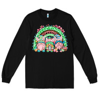 Black Easter gnomes rainbow Long Sleeve Tee - OliviaCreatesArt