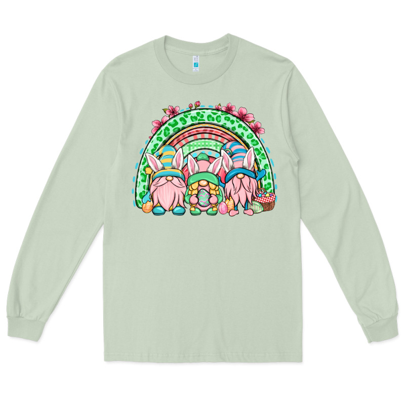 Easter Gnomes Rainbow Long Sleeve Tee by OliviaCreatesArt | Teevron