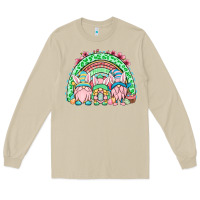 Mushroom Easter gnomes rainbow Long Sleeve Tee - OliviaCreatesArt