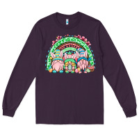 Plum Easter gnomes rainbow Long Sleeve Tee - OliviaCreatesArt