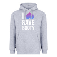Heather Grey I Love Rave Booty I Heart Rave Tops Heavyweight Hoodie - longCreatives