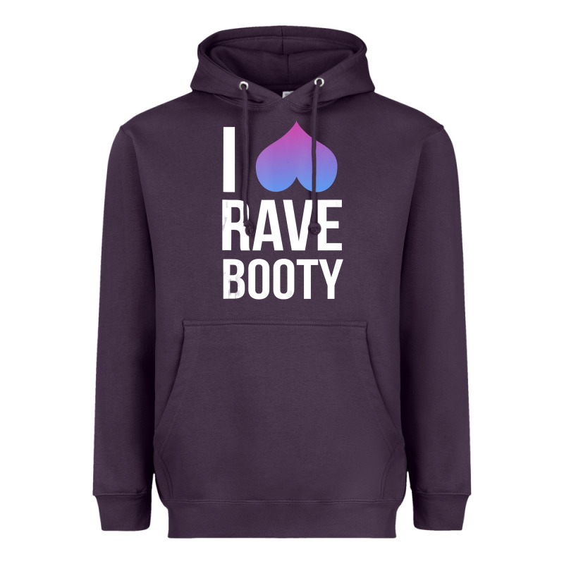 I Love Rave Booty I Heart Rave Tops Heavyweight Hoodie by longCreatives | Teevron