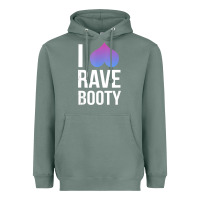 Sage I Love Rave Booty I Heart Rave Tops Heavyweight Hoodie - longCreatives
