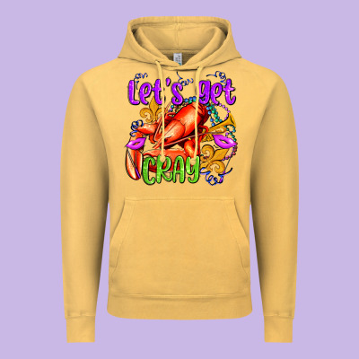 Let's Get Cray With Crawfish Olivia Vintage Hoodie Designed By Oliviacreatesart