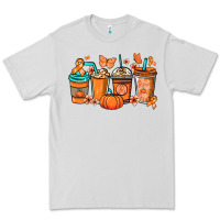 Dove Grey Kidney Cancer coffee cups orange ribbon Premium Tee - NancyCooperArtShop