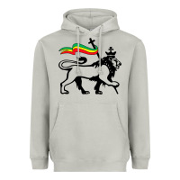 Moon Dust Rasta Lion of Judah Rastafarian Reggae Lion and Christian Heavyweight Hoodie - longCreatives