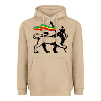 Mushroom Rasta Lion of Judah Rastafarian Reggae Lion and Christian Heavyweight Hoodie - longCreatives