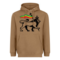 Toasted Coconut Rasta Lion of Judah Rastafarian Reggae Lion and Christian Heavyweight Hoodie - longCreatives