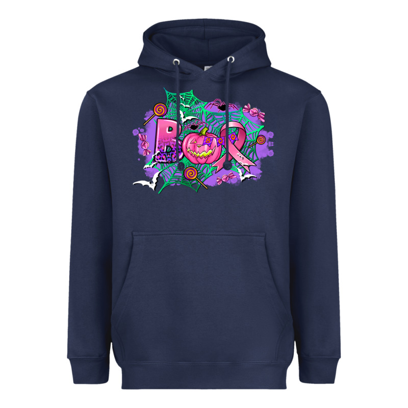 Halloween Boo With Cancer Ribbon Heavyweight Hoodie by AdoDesignShop | Teevron