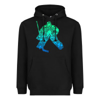 Black Ice Hockey Goalie Hockey Player Youth Men Kids Boys Heavyweight Hoodie - longCreatives