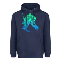 Navy Ice Hockey Goalie Hockey Player Youth Men Kids Boys Heavyweight Hoodie - longCreatives