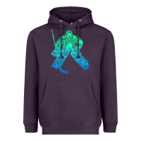 Plum Ice Hockey Goalie Hockey Player Youth Men Kids Boys Heavyweight Hoodie - longCreatives