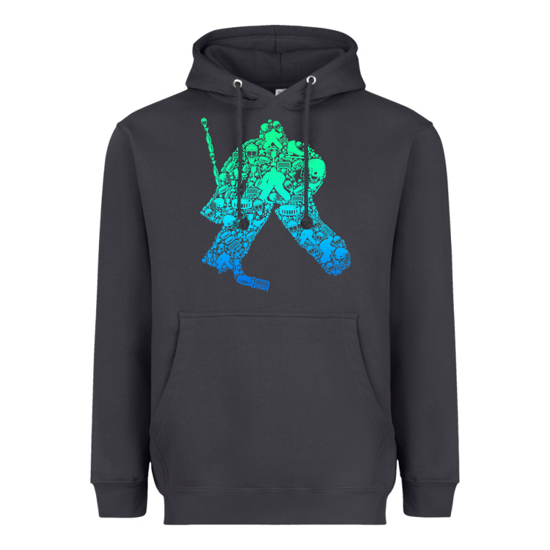 Ice Hockey Goalie Hockey Player Youth Men Kids Boys Heavyweight Hoodie by longCreatives | Teevron