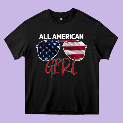 All American Girl Heavy Core Tee Designed By Bettercallsaul