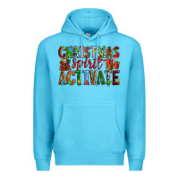 Ocean Blue Christmas Spirit Activate Premium Hoodie - RanaPortraitStore