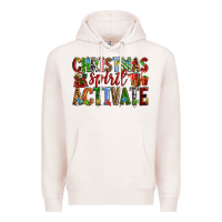 Pale Pink Christmas Spirit Activate Premium Hoodie - RanaPortraitStore
