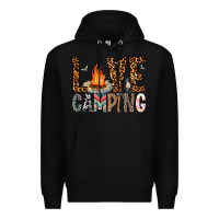 Black Love Camping Premium Hoodie - CowhideDigitalArt