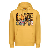 Mustard Love Camping Premium Hoodie - CowhideDigitalArt