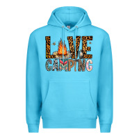 Ocean Blue Love Camping Premium Hoodie - CowhideDigitalArt