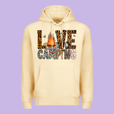 Love Camping Premium Hoodie Designed By Cowhidedigitalart