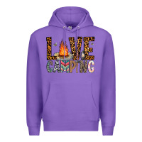 Purple Love Camping Premium Hoodie - CowhideDigitalArt